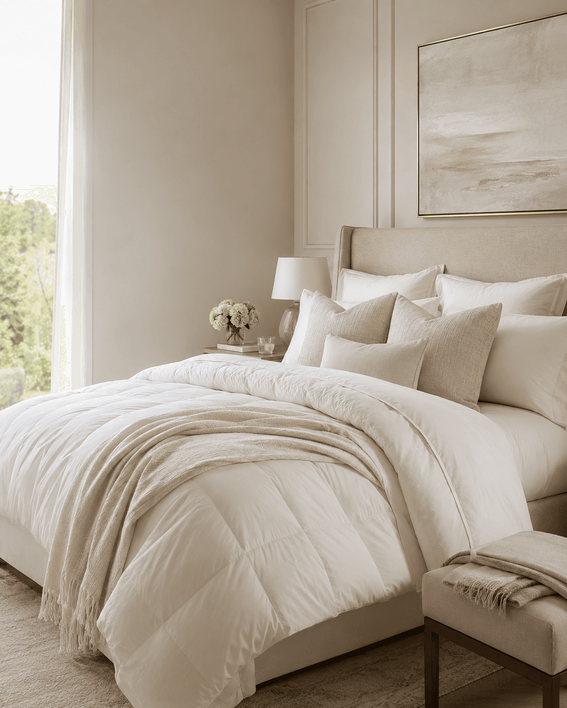 Down comforter collection
