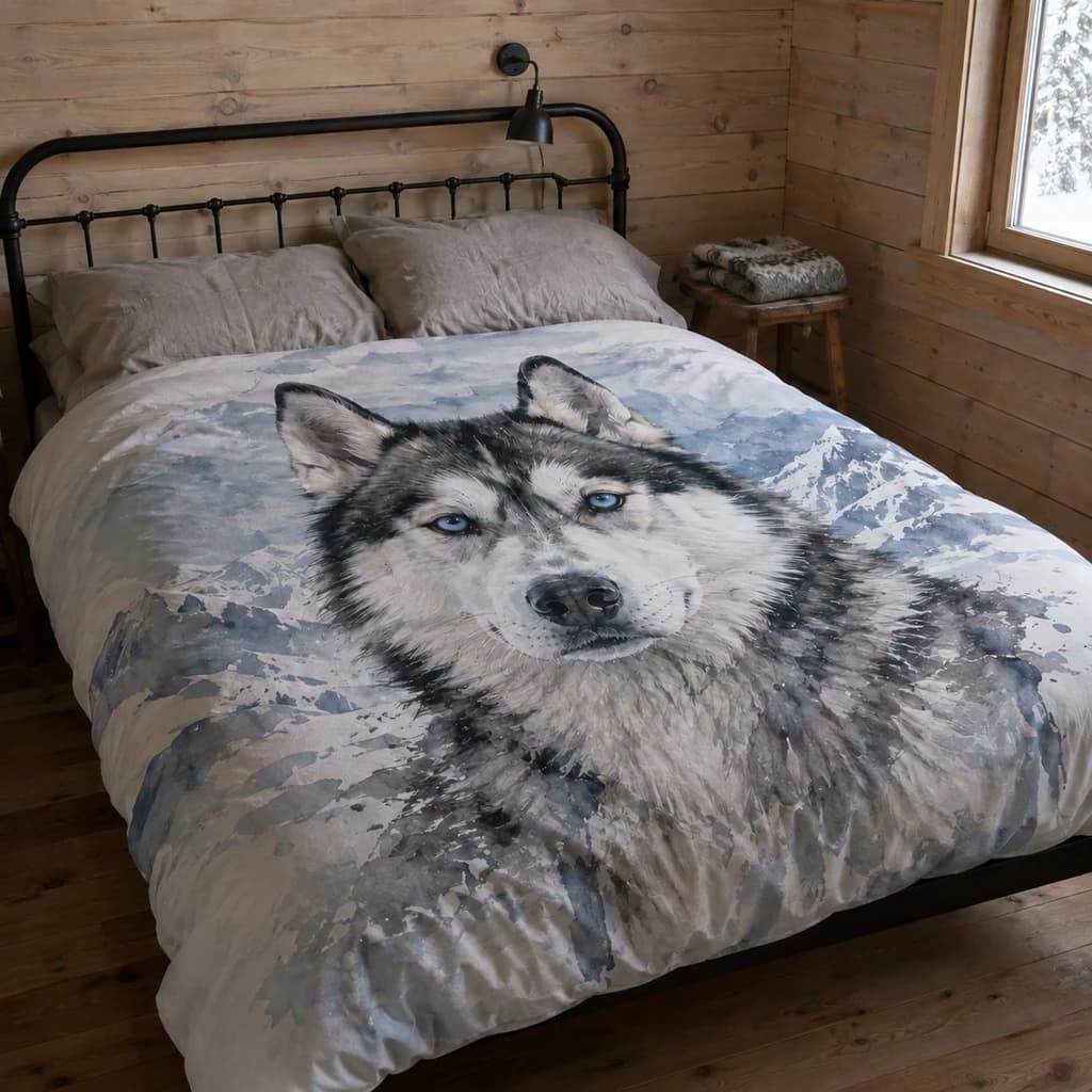Design concept: Your husky, painted in winter