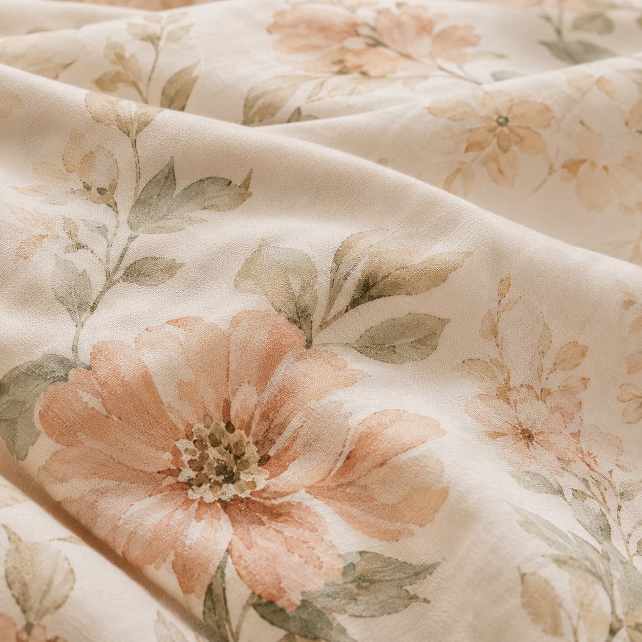 Soft floral custom duvet cover fabric for CloudWeave Drop #001